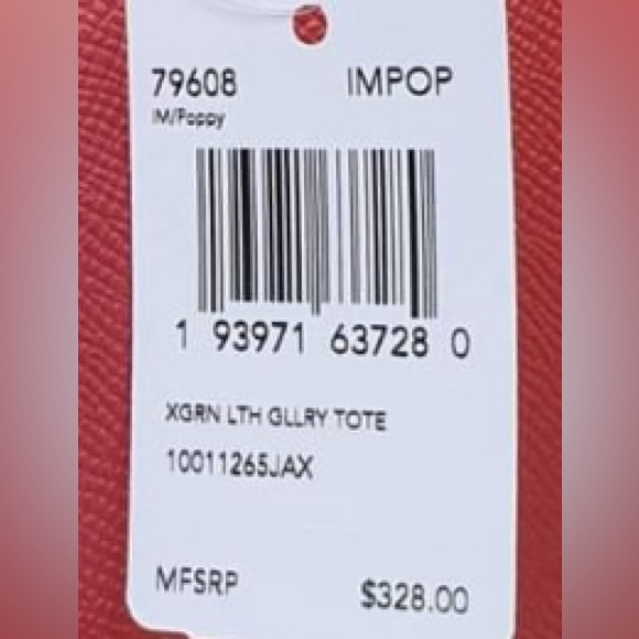 COACH  F79608 🧡💛POPPY💛🧡 CROSSGRAIN LEATHER GALLERY TOTE BAG 🌟EUC🌟 - Picture 15 of 17